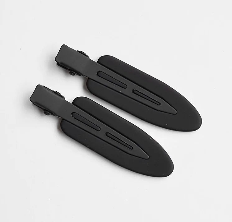 New Fashion Matt Brown Black No Crease Hair Clips Women Solid Color Side Hair Barrettes Simple Hairpins 2pcs Resin Hair Pins