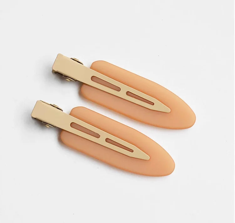 New Fashion Matt Brown Black No Crease Hair Clips Women Solid Color Side Hair Barrettes Simple Hairpins 2pcs Resin Hair Pins